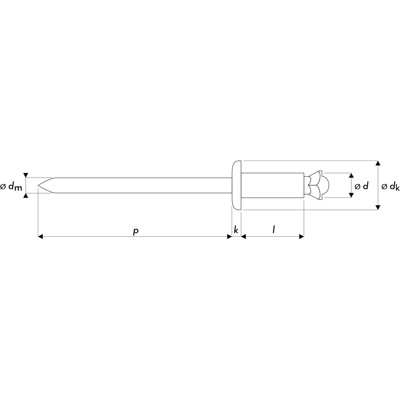 QONNECT® - Q-Peel Spreizblindniet Alu/Stahl Flachrundkopf 4.0 X 14