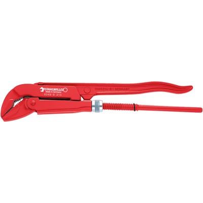 STAHLWILLE® - Eck-Rohrzange Größe 2 L.560mm max.78mm Kopf rot lackiert Griffe rot lackiert