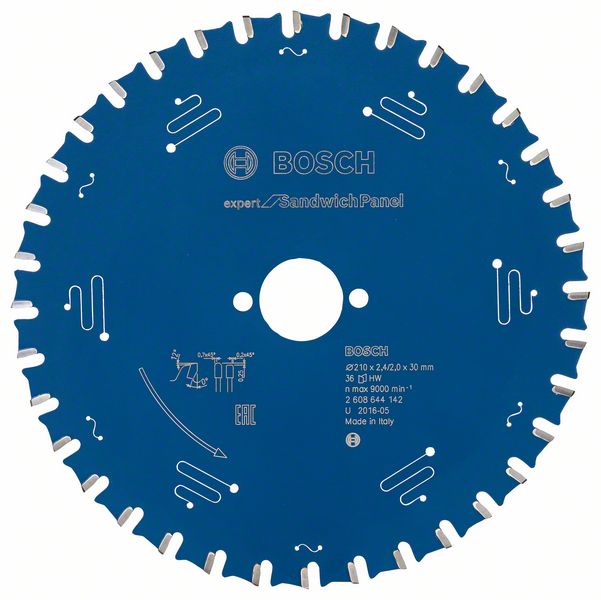 BOSCH Kreissägeblatt Expert for Sandwich Panel, 210 x 30 x 2,4 mm, 36