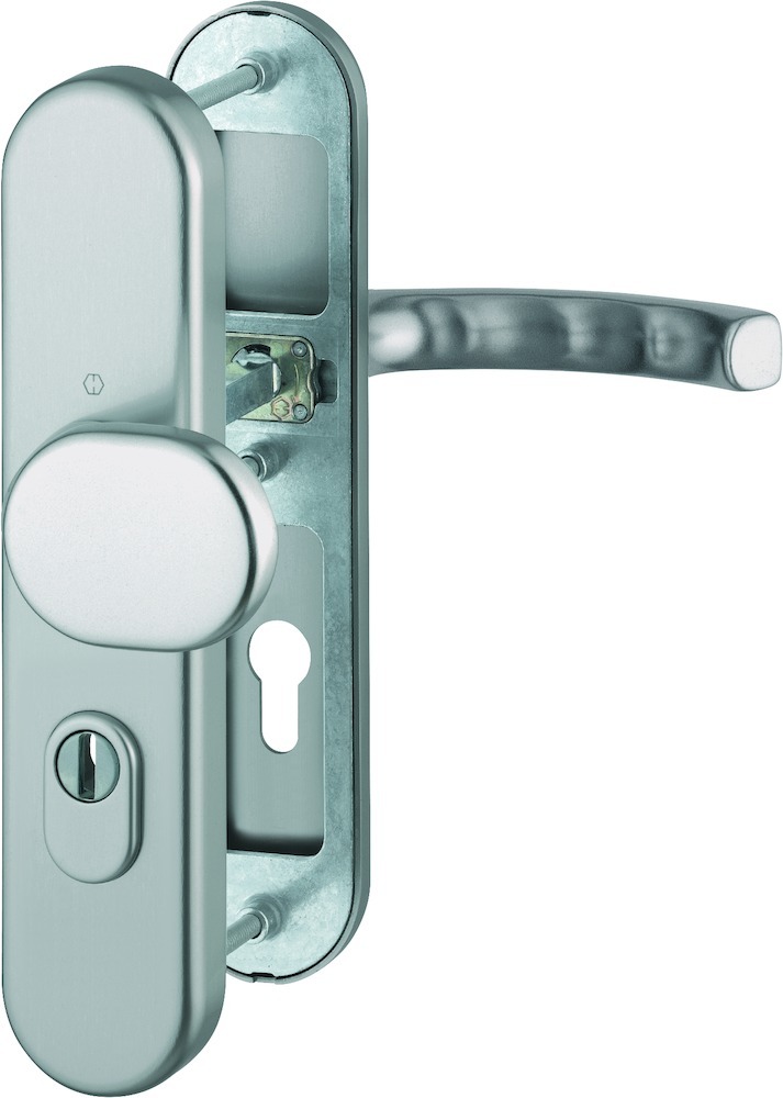 HOPPE® Schutz-Wechselgarnitur mit Langschild Luxembourg 86G/3332ZA/3310/199, 8/72 mm, Aluminium, 3837148