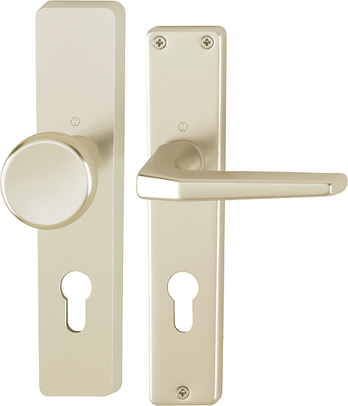 HOPPE® Wechselgarnitur mit Langschild Frankfurt 54/227/201PI/117L, Aluminium, 3420297
