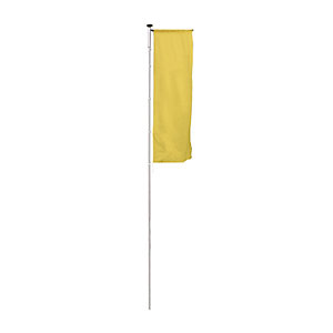 Alu-Fahnenmast PIRAT, mit Ausleger, Höhe über Flur 10 m, Ø 100 mm.