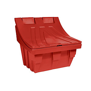 Universal- und Streugutbehälter aus Polyethylen, Inhalt ca. 300 l, rot.