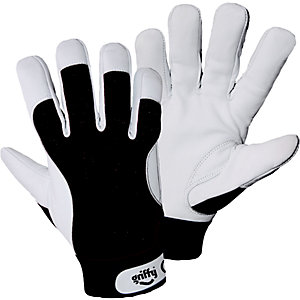 Winter-Montagehandschuhe, weiß / schwarz, VE 10 Paar, Größe 10 (XL).