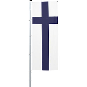 Auslegerflagge/Länder-Fahne, Format 1,2 x 3 m, Finnland.