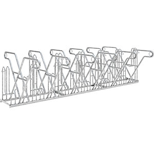 Anlehnparker, Modell 4600 XBF, zweiseitig, 2 x 6 Einstellplätze.