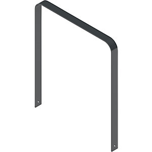 Fahrradanlehnbügel, feuerverzinkt, eisenglimmer, gebogene Ausführung, BxT 1000 x 80 mm.