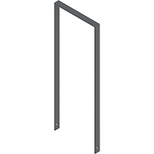 Fahrradanlehnbügel, feuerverzinkt, eisenglimmer, gerade Ausführung, BxT 450 x 50 mm.