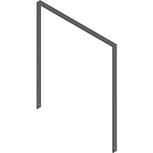 Fahrradanlehnbügel, feuerverzinkt, eisenglimmer, gerade Ausführung, BxT 1000 x 50 mm.
