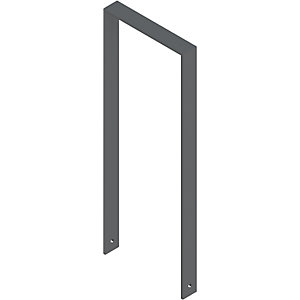 Fahrradanlehnbügel, feuerverzinkt, eisenglimmer, gerade Ausführung, BxT 450 x 80 mm.