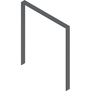 Fahrradanlehnbügel, feuerverzinkt, eisenglimmer, gerade Ausführung, BxT 1000 x 80 mm.