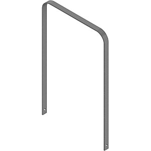 Fahrradanlehnbügel, feuerverzinkt, gebogene Ausführung, BxT 750 x 50 mm.