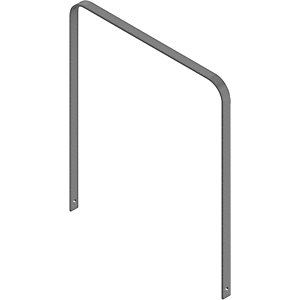 Fahrradanlehnbügel, feuerverzinkt, gebogene Ausführung, BxT 1000 x 50 mm.