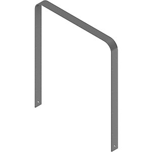 Fahrradanlehnbügel, feuerverzinkt, gebogene Ausführung, BxT 1000 x 80 mm.