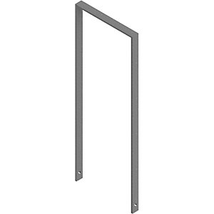 Fahrradanlehnbügel, feuerverzinkt, gerade Ausführung, BxT 450 x 50 mm.