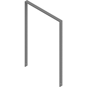 Fahrradanlehnbügel, feuerverzinkt, gerade Ausführung, BxT 750 x 50 mm.