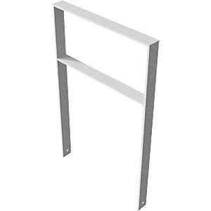 Fahrradanlehnbügel, feuerverzinkt, gerade Ausführung mit Querholm, BxT 450 x 80 mm.