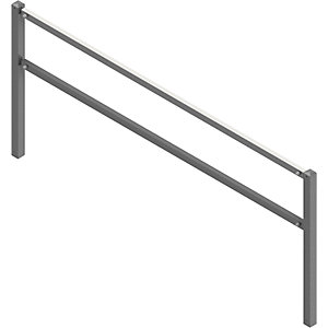 Wegesperre, zusammenschraubbar, mit Ober- und Knieholm, feuerverzinkt, Breite 2500 mm.