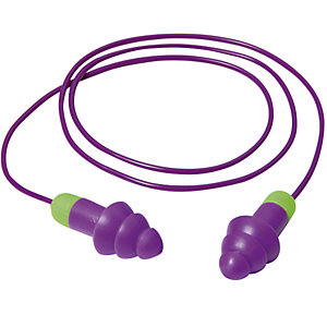Wiederverwendbare Gehörschutzstöpsel, Rockets® mit Kordel, SNR = 30 dB, VE 50 Paar.