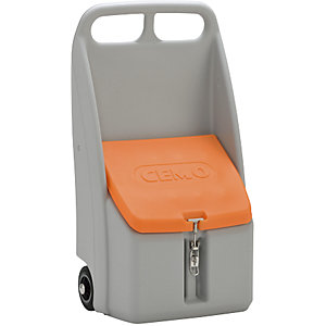 Streuwagen Go-Box, Volumen 70 l, LxBxH 590 x 390 x 1070 mm, grau / orange.