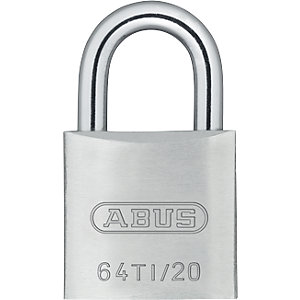 Zylindervorhängeschloss, 64TI/20 Lock-Tag, VE 12 Stk, silber.