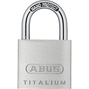Zylindervorhängeschloss, 64TI/30 Lock-Tag, VE 12 Stk, silber.