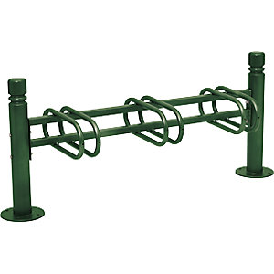 Fahrradständer CITY, 3 Stellplätze, einseitig, moosgrün.
