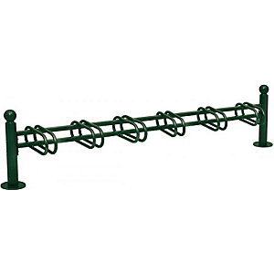 Fahrradständer KUGEL, 6 Stellplätze, einseitig, moosgrün.