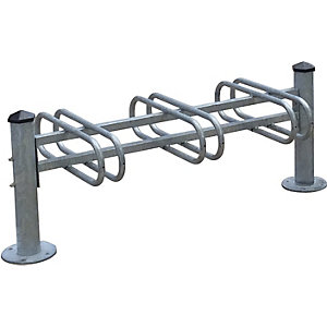 Fahrradständer MERCURE, 6 Stellplätze, doppelseitig, feuerverzinkt.