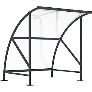 Fahrradüberdachung, aus Polycarbonat, BxT 2090 x 2100 mm, anthrazitgrau RAL 7016.