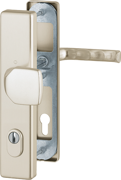 HOPPE® Schutz-Wechselgarnitur mit Langschild London 61G/2222ZA/2210/113, 10/92 mm, Aluminium, 3673411